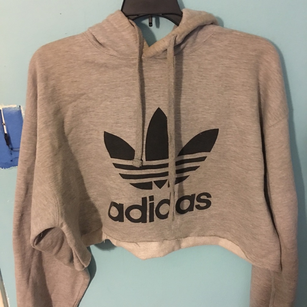 Long sleeve adidas crop top